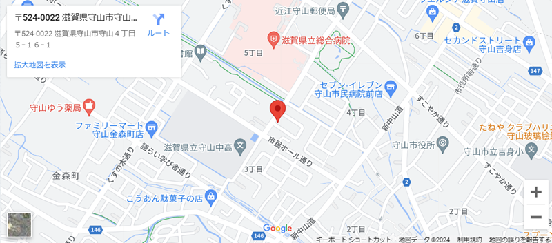 【凜元町】放課後等デイサービス｜株式会社奏｜滋賀県守山市へのアクセス（Googleマップ）